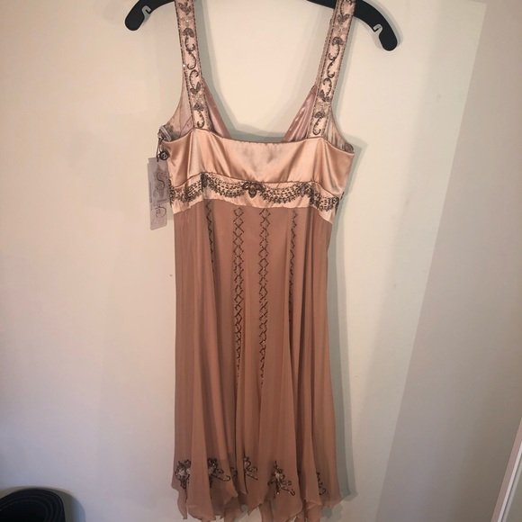 Sue Wong blush beaded cocktail dress - Picture 9 of 10